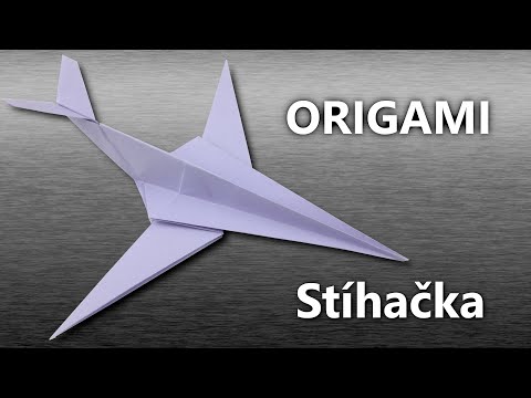 Stíhačka z papíru | Origami stíhačka