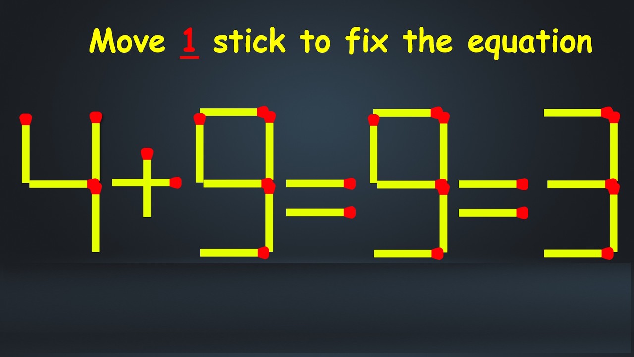 Can You BEAT the Clock and Solve the Matchstick Puzzle in 20 Seconds?