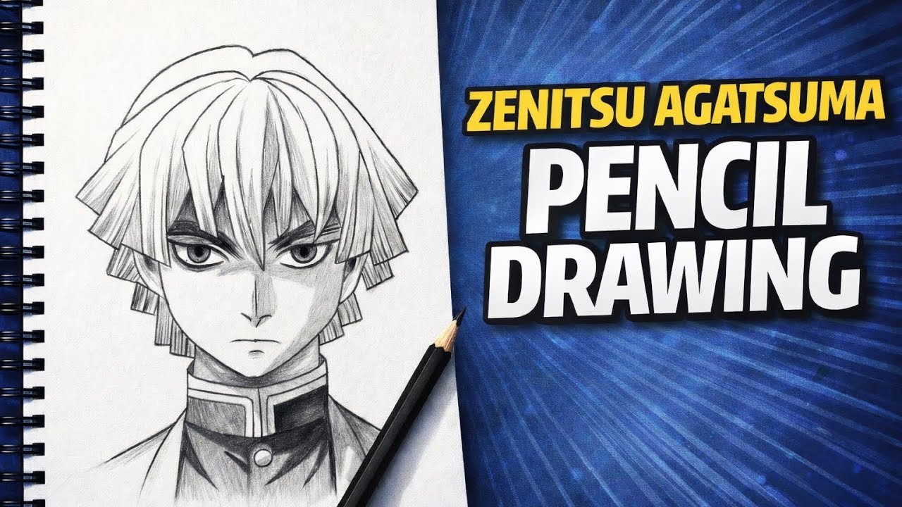 Zenitsu Agatsuma Drawing | draw with pencil 