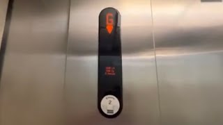 Interesting 8 Story KONE Traction elevators at Lane avenue garage in Columbus Ohio