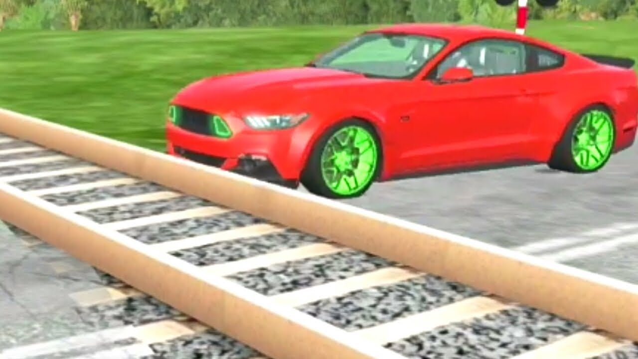 Cars VS Rails – BeamNg Drive - YouTube