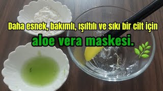 Daha Esnek, Bakımlı, Işıltılı Ve Sıkı Bir Cilt Için Aloe Vera Maskesi.