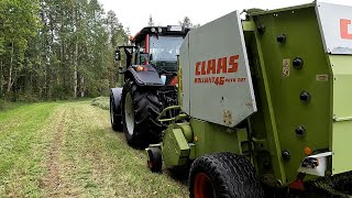 Claas Rollant 46 net tension fix & baling the silage on the new fields.