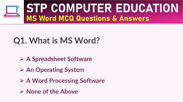 Top 10 MS Word MCQ Questions and Answers | Live Class 1