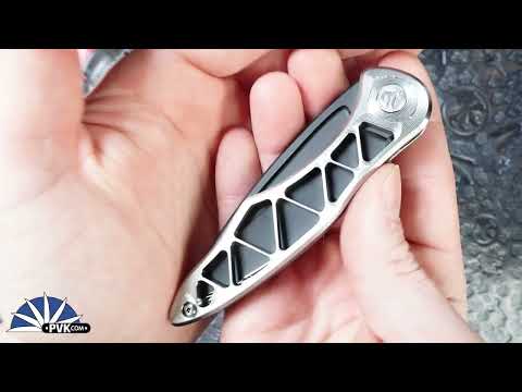 Everburn Brimwulf, Black CPM-154 Blade, Milled Skeletonized Titanium Handle