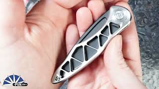 Everburn Brimwulf, Black CPM-154 Blade, Milled Skeletonized Titanium Handle