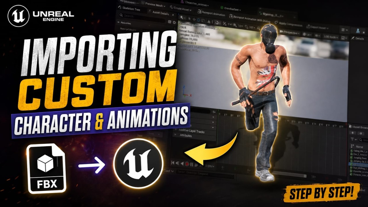 Import Any Custom Character with Animations in Unreal Engine 5 - YouTube