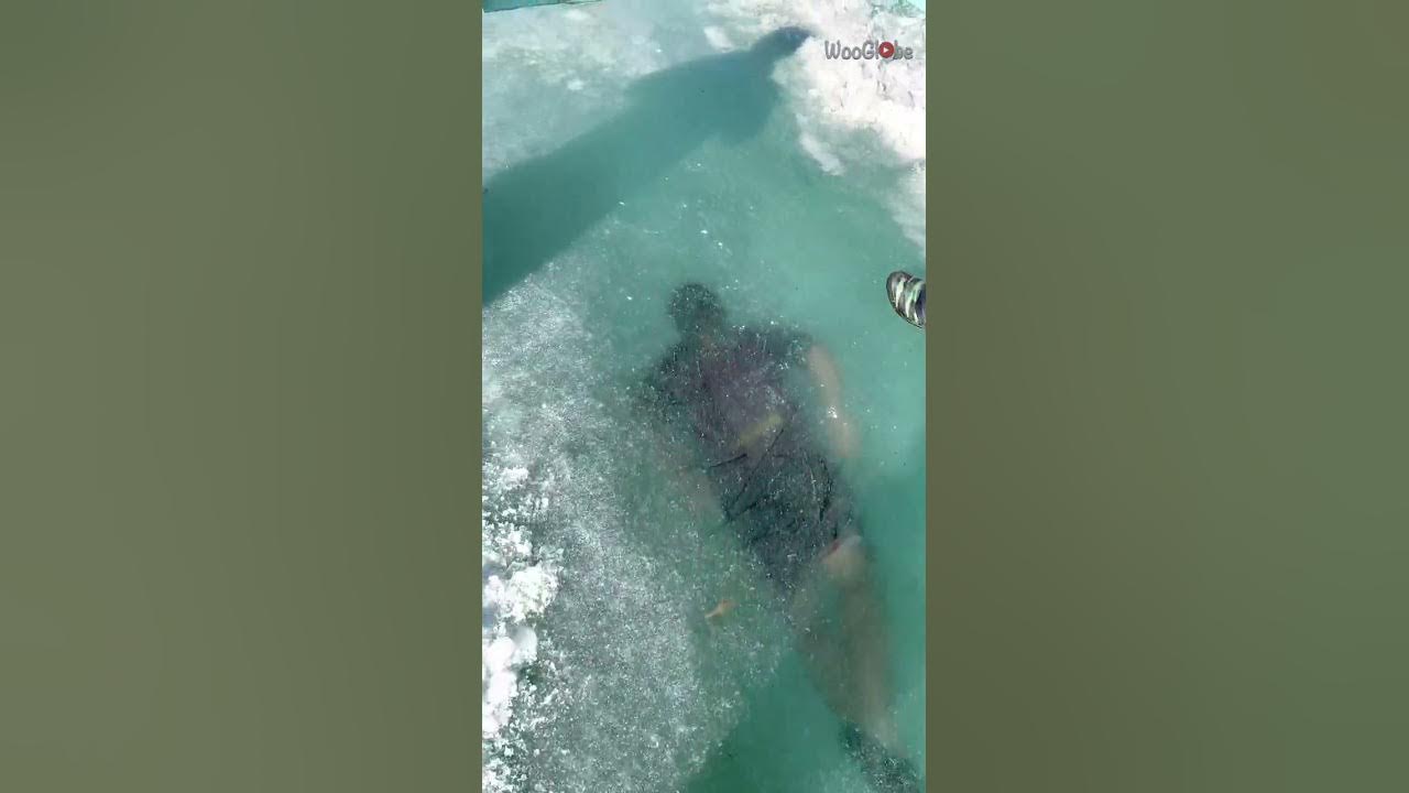 Man Swim in Extreme Cold Water || WooGlobe