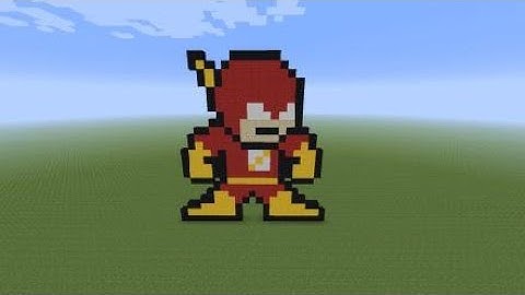 Minecraft Tutorial | How to make The Flash [8-Bit] Pixel Art By TSMC