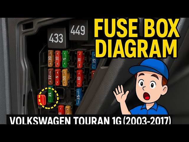 Volkswagen Touran 1G (2003-2017)Fuse Box Diagram with location Details