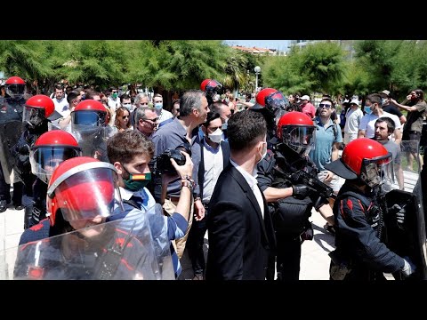 Javier Ortega Smith, en San Sebastián defendiendo la libertad ante los totalitarios filoetarras