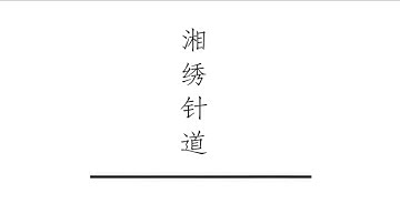 湘绣针道（The Needle