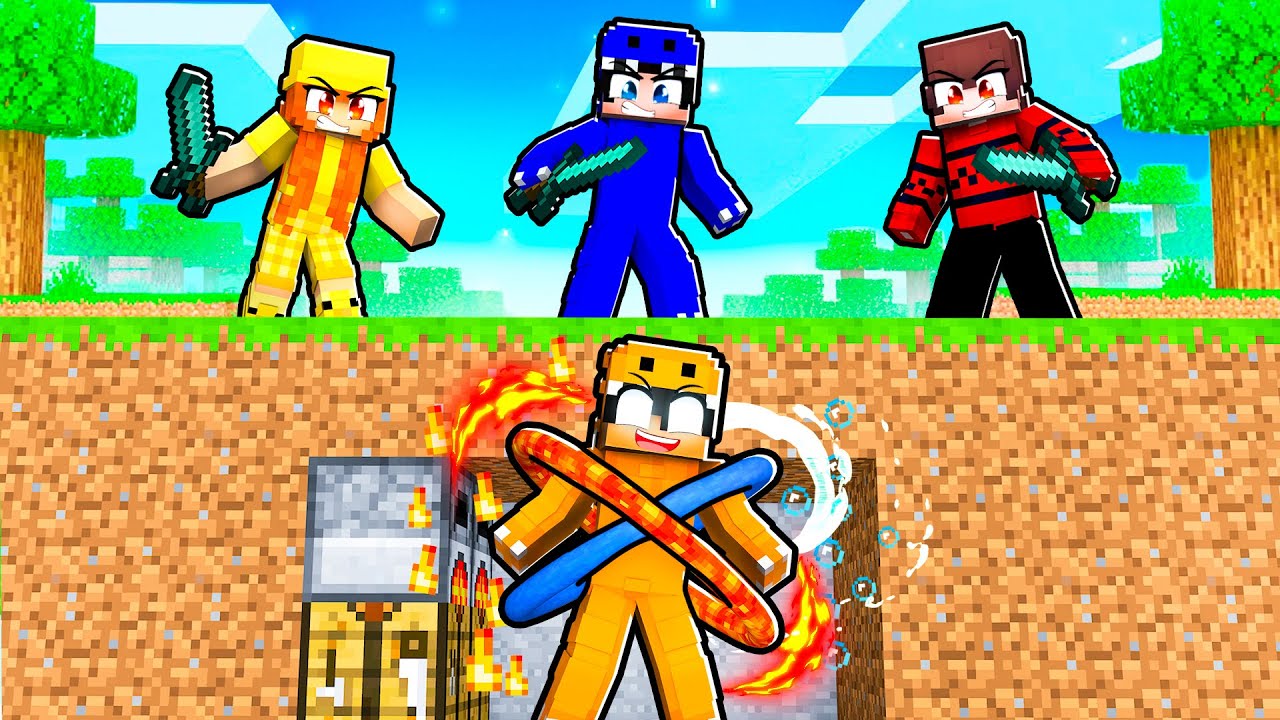 HUNTERS vs ELEMENTAL SPEEDRUNER In Minecraft!