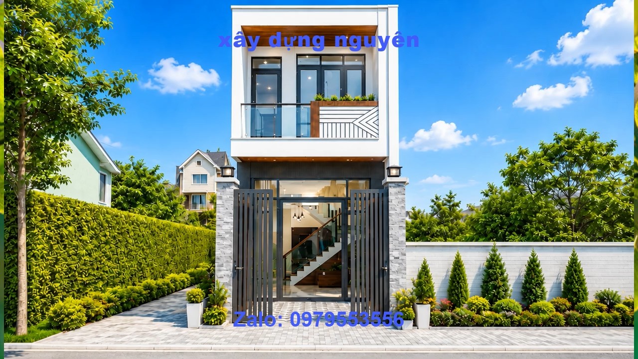 Mẫu Nhà Ống 2 Tầng Diện Tích 4x20m Thiết Kế 3 Phòng Ngủ #nha2tang
