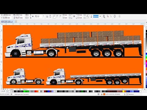 DESENHANDO SCANIA P BITRUCK ARQUEADA NO PAINT video acelerado 