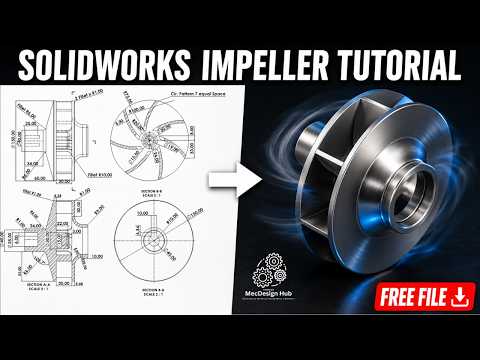How to Design a Centrifugal Pump Impeller in SolidWorks – Step-by-Step Tutorial (+ Free File)