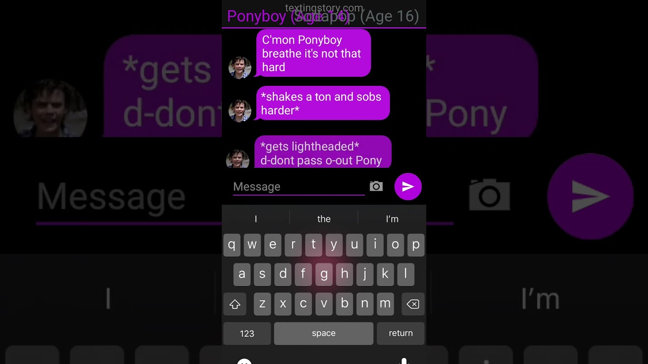 Ponyboy's Grief Pt 1 *Read description* (The Outsiders Texting Story)