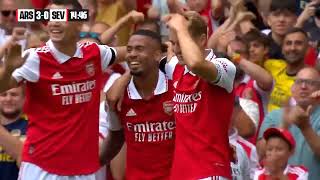 Arsenal 6-0 Sevilla highlights | Gabriel Jesus scores a hat-trick on Emirates Stadium debut!