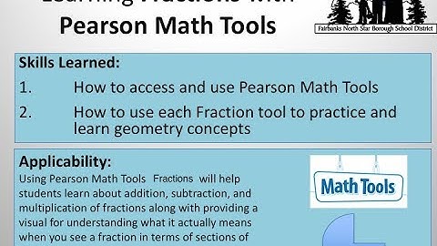 Learning Fractions with Pearson Math Tools