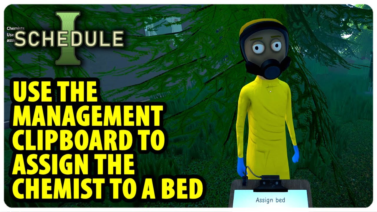 Use the management clipboard to assign the chemist to a