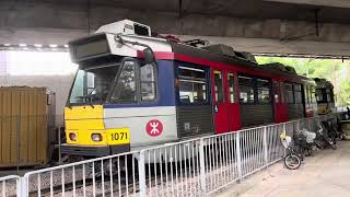 【退役前的午後】港鐵輕鐵第二期列車(1071,1201,1073,1206) 暫時停泊於安定迴圈情況
