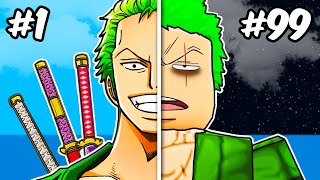 If Zoro ACTUALLY Played 100 Roblox Games [FULL MOVIE]