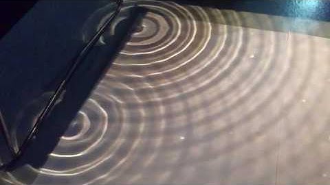 Two source wave interference in HD slow motion