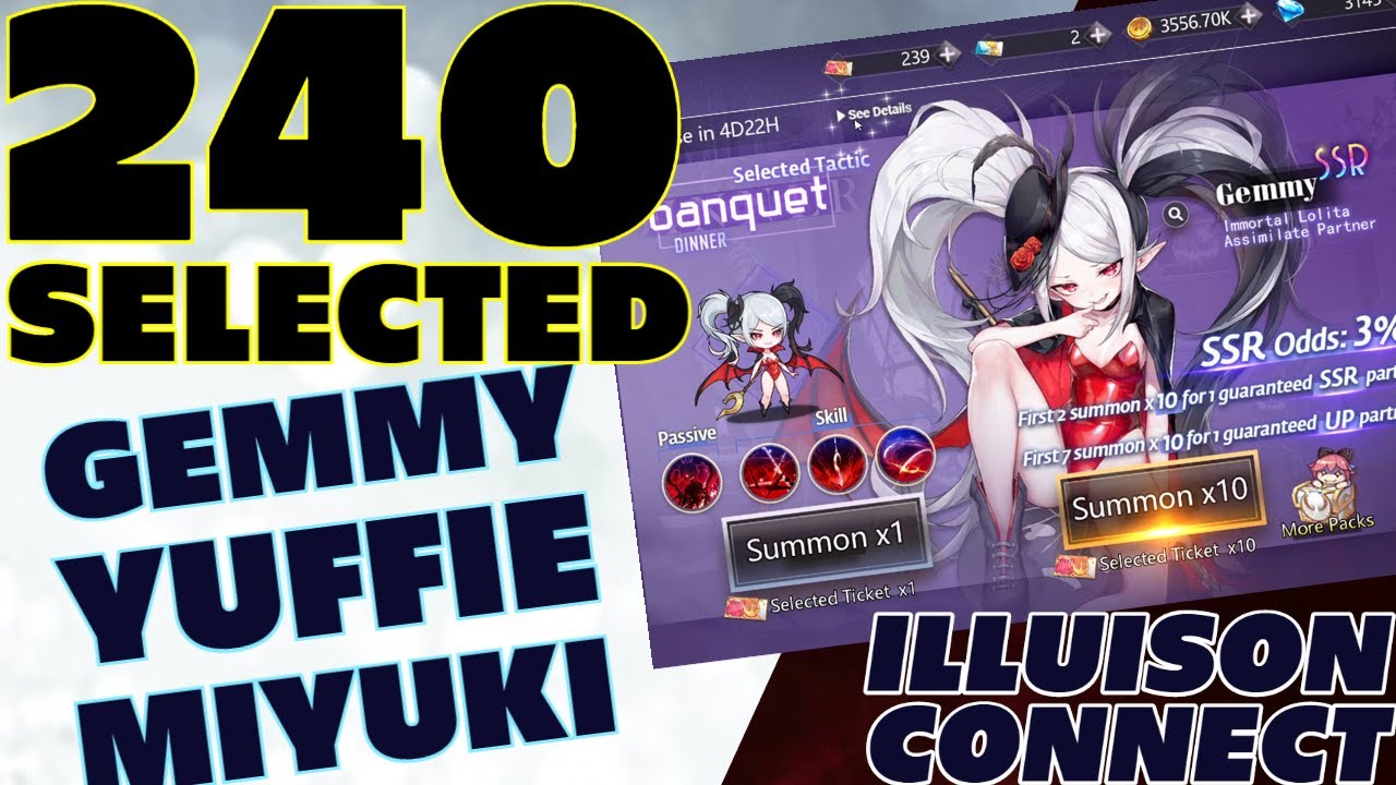 WHALING! illusion connect Halloween event summons Gemmy, Yuffie & Miyuki 2x SSR in a 10 pull TWICE!