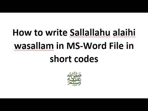 How To Write Islamic Arabic Words In Ms Word Using Keyboard Shortcuts Youtube