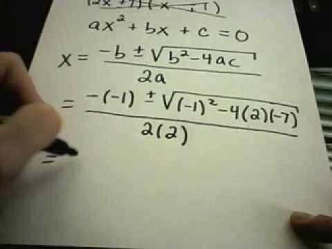 Quadratic Equations - Factoring and Quadratic Formula 