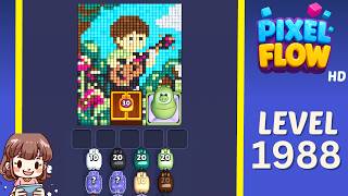 Pixel Flow Level 1988 Solution Walkthrough