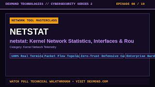netstat: Kernel Network Statistics, Interfaces & Routing Tables | Advanced Networking & Cybersecurit