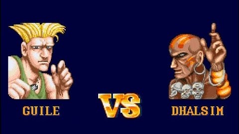 Street Fighter II SNES - Guile vs. Dhalsim - Hardest Setting