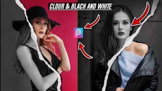Half Colour and half black and white Effect editing | Picsart photo editing | Kothari Creation screenshot 2