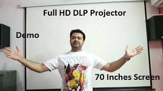 BenQ MS535p Full HD DLP Projector Demo & picture review // The technoboy