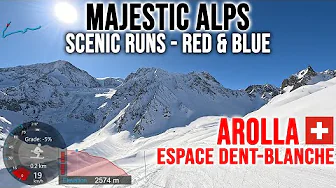 [4K] Skiing Arolla, Majestic Alps - Scenic Red & Blue Runs, Val d'Hérens Switzerland, GoPro HERO13