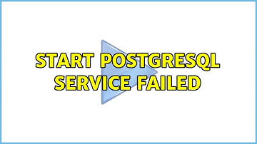 Unix & Linux: Start PostgreSQL Service Failed