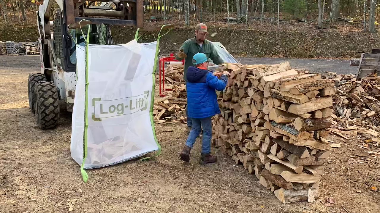 Long Video Log Lift Bag  Log Loader Bag Lift  YouTube