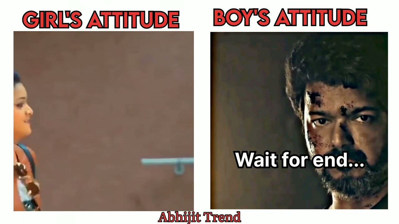 Girl's attitude vs Boy's attitude boys vs girls Attitude status 😡😡