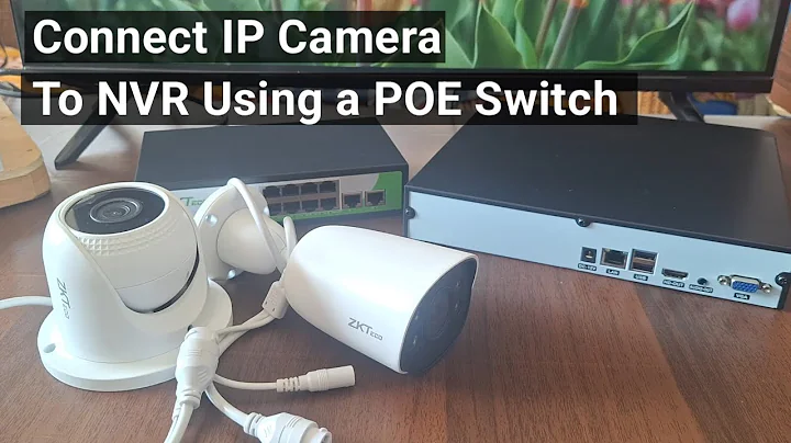 Install IP cctv cameras using POE switch and an NVR