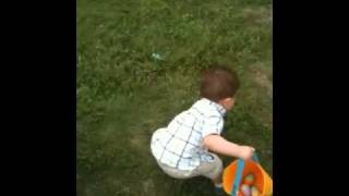 Caleb egg hunt