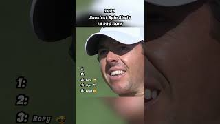 Top5 sauciest spin shots in pro golf #golf #golfswing #golfshorts #pgatour #golfshot