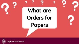 What are Orders for Papers?