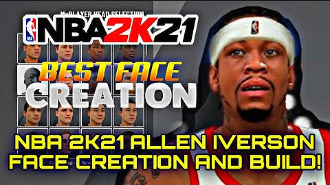 NBA 2K21 HOW TO CREATE ALLEN IVERSON! ALLEN IVERSON FACE CREATION & BUILD! ALL AROUND THREAT BUILD!