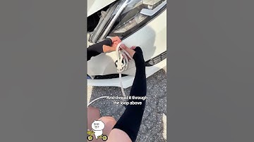 How to tie the perfect tow rope knot #car #drivinglessons #driving #tips #manual #drivingtips#skills