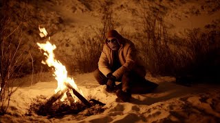 Outdoor In Winter With No Tent No Sleeping Bag 24 Hours Outdoor Survival Day 1