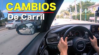 Como aprender Cambios de carriles (clases de conducir auto)