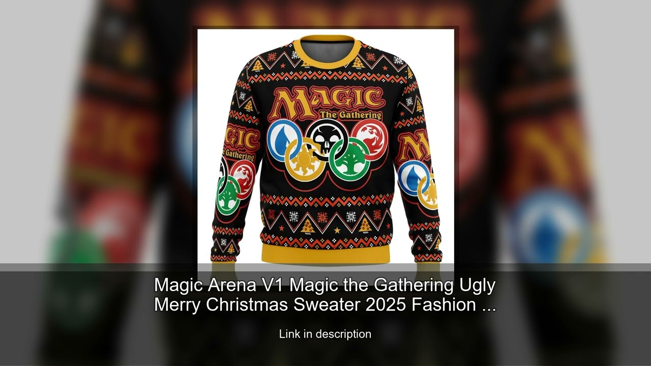 Magic Arena V1 Magic the Gathering Ugly Merry Christmas Sweater 2025 Fashion Men Hoodie Pullove