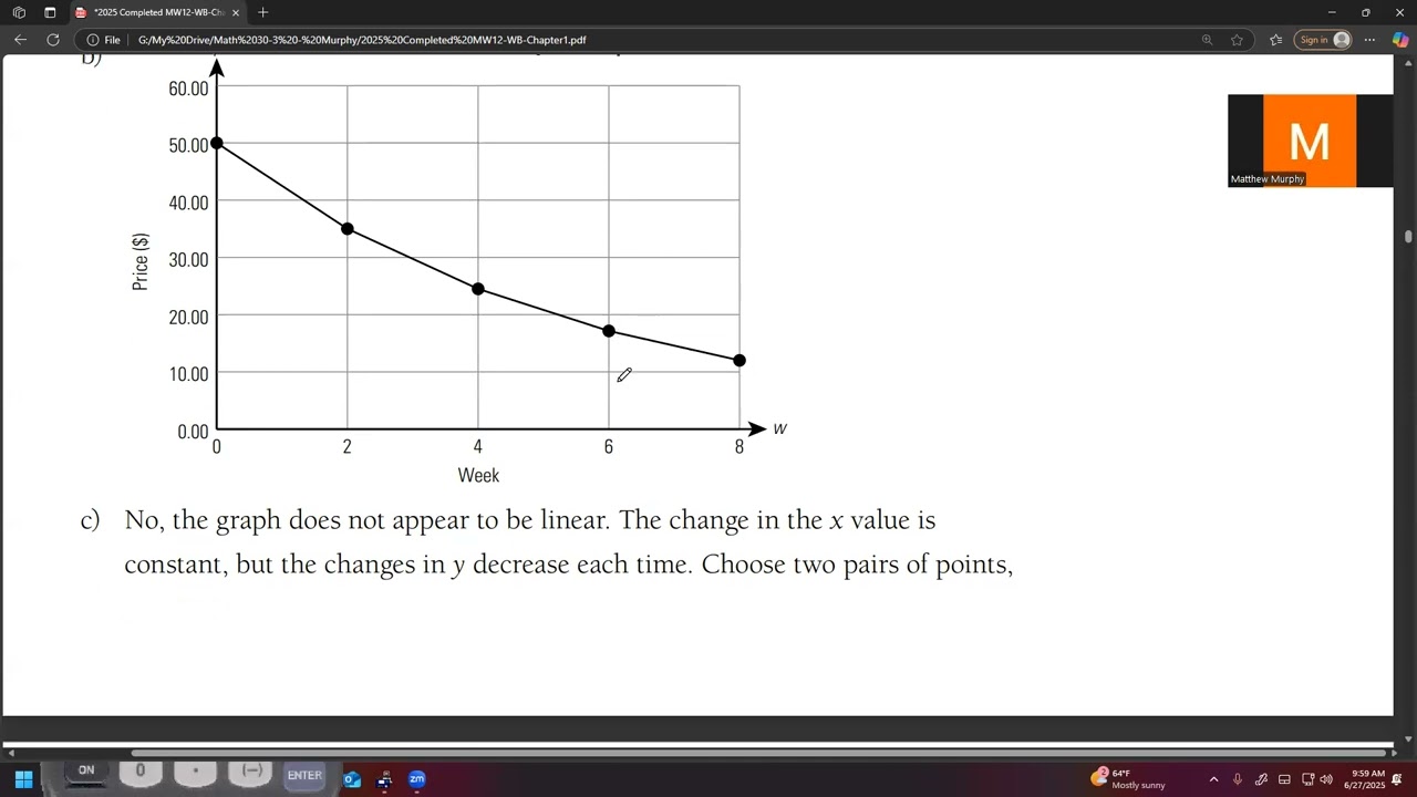 Linear Relations Lesson 4 Part 1