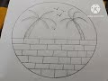 Circle drawing 🏞️#art #shortsfeed #scketch #viralvedio 